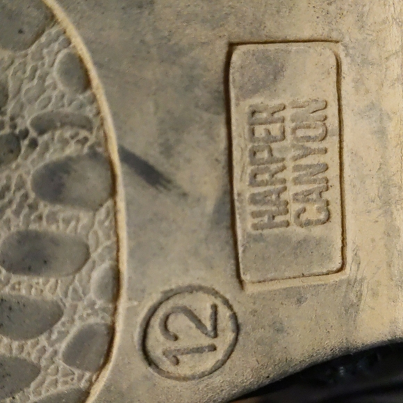 Girls Black leather cowboy boots size 12 - Picture 6 of 6